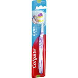Oral Care: Colgate Extra Clean Medium Toothbrush 1pk