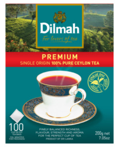 Coffee Tea: Dilmah Premium Single Origin 100% Pure Ceylon Tea Bags 100pk