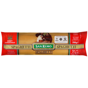 Pasta Rice: San Remo Spaghetti Pasta 500g