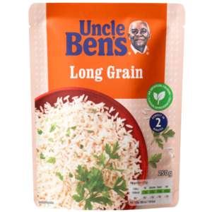 Uncle Ben's Long Grain Microwave Rice Pouch 250g