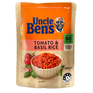 Uncle Ben's Tomato & Basil Microwave Rice Pouch 250g