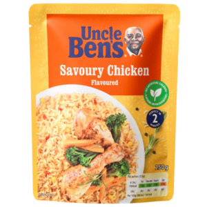 Pasta Rice: Uncle Ben's Savoury Chicken Flavour Microwave Rice Pouch 250g