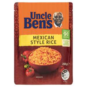 Pasta Rice: Uncle Ben's Mexican Style Microwave Rice Pouch 250g