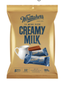Chocolate Bags: Whittakers Milk Mini (12)