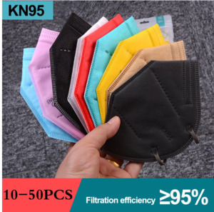 KN95 Mask 95% Filter Colourful Activated Carbon Breathing Respirator Valve 6 lay&hellip;