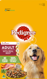 Cat Dog Food: Pedigree Adult Dog Biscuits With Real Beef 3KG
