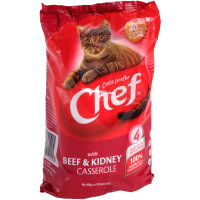Cat Dog Food: Chef Singles Cat Food Beef & Kidney 100G