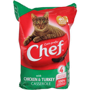 Cat Dog Food: Chef Singles Cat Food Chicken & Turkey 100G