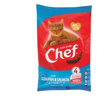Cat Dog Food: Chef Singles Cat Food Ocean Fish & Salmon 100G