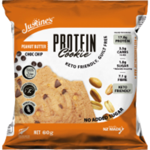 Special Food Rtd: Justine's Peanut Butter Choc Chip Protein Cookie 60g