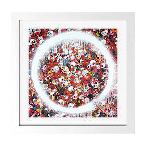 Takashi Murakami Prints: Takashi Murakami - Enso Memento Mori Red