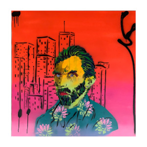 Rush Original Artwork: RUSH - Vincent With Flower Shirt