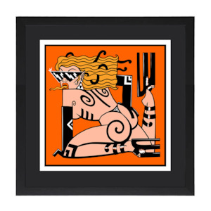 Xoe Hall Limn Gallery Urban Art Nz: Xoë Hall - Native Nights (Orange)