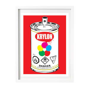 Denial Limn Gallery Urban Art Nz: Denial - Krylon Soup Pop Can | Red