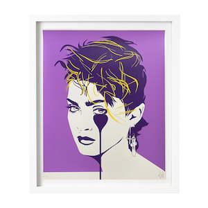 Pure Evil Screenprints Limn Gallery Urban Art Nz: Pure Evil - Lucky Star Madonna | Lilac