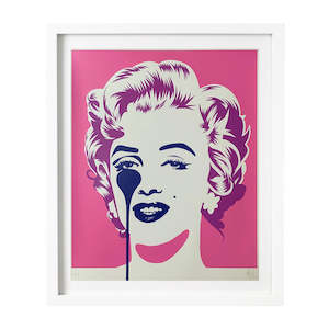 Pure Evil Screenprints Limn Gallery Urban Art Nz: Pure Evil - Marilyn Classic | Pink & Purple