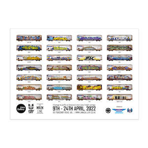 The Main Line Ghostcat Spacerunner Train Show Limn Gallery Urban Art Nz: THE MAIN LINE - Show Poster