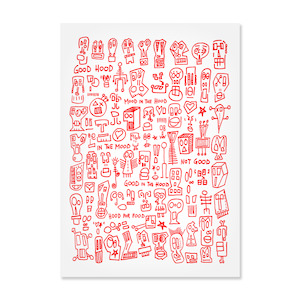 Raul: Raul - Hood White and Red (Unframed)