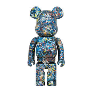 BE@RBRICK - Jackson Pollock Chrome Version 1000%