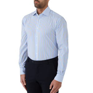 Cambridge Clothin Co: Carlton Blue Stripe L/S