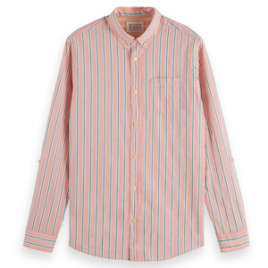 Mens Dress Shirts: Dobby striped button down shirt