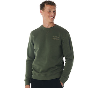 Sweatshirt: Sweater Crewneck Green