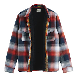 Scotch Soda: Scotch & Soda Teddy Lined Checked Overshirt