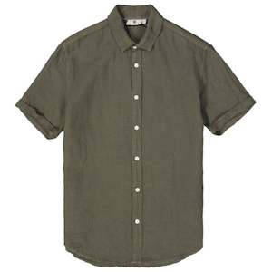 Linen SS Shirt Sage Green