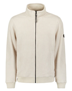 Sweatshirt: Sweater Full Zip Stand Up Collar Bonded Knit