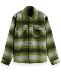 Check Overshirt- Calla Green