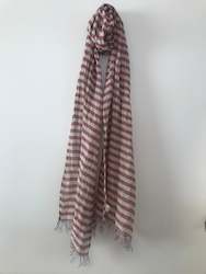 Accessories: Linen Scarf Stripes Red or Yellow