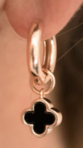 Jewellery: Millo Earrings Flower Black