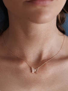 Jewellery: Millo Necklace Fine Butterfly