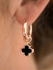 Millo Earrings Flower Black
