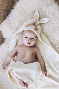 Organic Cotton Towel Hood Bunny