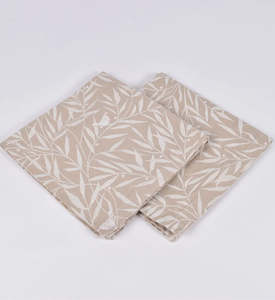 Homeware: Linen Napkins set of 4 Sand Leaf