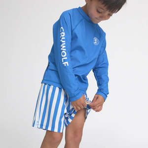 Kids: Board Shorts Deep Ocean Stripe