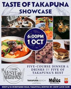 Taste Of Takapuna 1: Takapuna Restaurant Month: Taste of Takapuna Showcase on Wed 1st Oct 2025