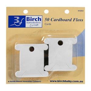 Embroidery Thread: Birch Floss Cards, White- 50pk