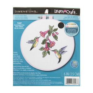 Embroidery And Tapestry: Dimensions Stitch Kit, Hummingbird Duo- 15cm
