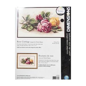 Embroidery And Tapestry: Dimensions Stitch Kit, Rose Cuttings- 36 x 23cm