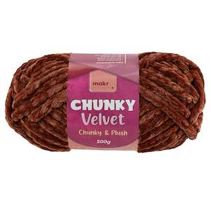 Knitting Wool And Yarn: Makr Chunky Velvet Crochet & Knitting Yarn, 500g Polyester Yarn
