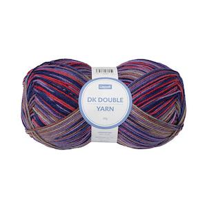 Acrylic Yarn: Lincraft Double DK Crochet & Knitting Yarn, Purple/Apricot Mix- 200g Acrylic Yarn