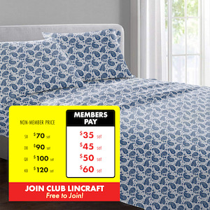 Sheet Sets: Cambridge House Flannelette Sheet Set, Blue Paisley