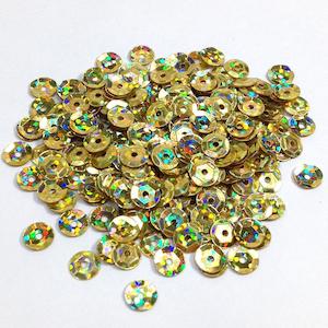 Glitter And Sequins: Arbee Sequins, Laser Gold Cup- 6mm