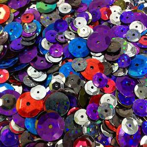 Glitter And Sequins: Arbee Sequins, Midnight Mix- 6-8mm