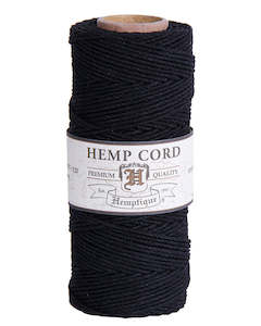 Jewellery Making: Hemptique Cord Spool #20, Black- 50g