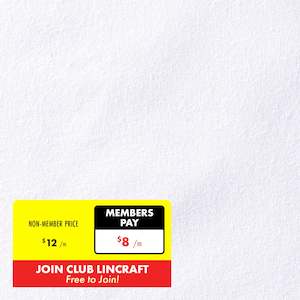 Homespun Plain Fabrics: Homespun Plain Fabric, White- Width 112cm