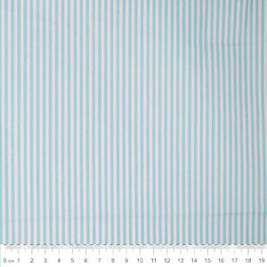 General Purpose Fabrics: Spots & Stripes Cotton Fabric, Mid Stripe White & Mint- Width 112cm