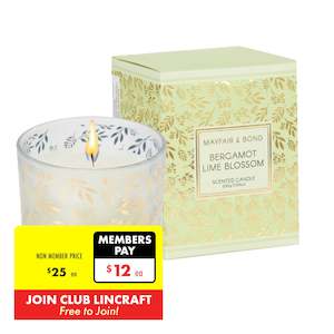 Candles: Mayfair & Bond Scented Candle, Bergamot Lime Blossom- 200g
